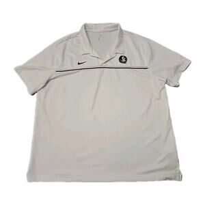 Nike Dri-Fit FSU Polo XXL Florida State University White Embroidered Logo Summer